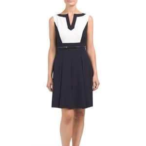 TAHARI BY ASL Pleated Dress